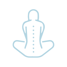 chiropractic services back spine adjustment sitting icon